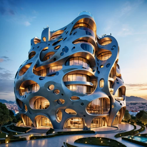 building honeycomb,honeycomb structure,hotel w barcelona,hotel barcelona city and coast,futuristic architecture,soumaya museum,modern architecture,cubic house,gaudí,largest hotel in dubai,jewelry（architecture）,wine rack,helix,eco hotel,arhitecture,french building,kirrarchitecture,cube stilt houses,cube house,dragon palace hotel,Photography,General,Realistic