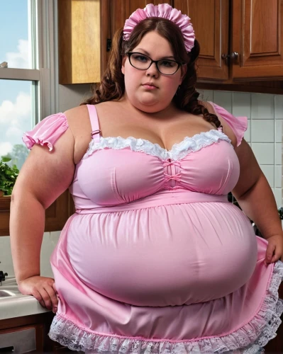 gordita,plus-size model,fatayer,housewife,quinceañera,fat,plus-size,candy island girl,maid,waitress,barbie,tutu,pregnant girl,pink icing,lori,breast cancer,girl in the kitchen,sugar pie,pregnant woman,breast-cancer,Photography,General,Realistic