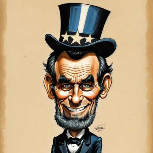 abraham lincoln,uncle sam,lincoln,caricaturist,caricature,abe,lincoln custom,uncle sam hat,lincoln cosmopolitan,george w bush,c m coolidge,president of the u s a,barrack obama,richard nixon,abraham lincoln memorial,ringmaster,geppetto,house of cards,abraham lincoln monument,leyland,Illustration,Abstract Fantasy,Abstract Fantasy 23