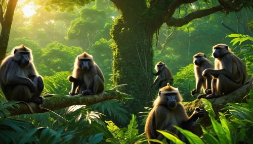 baboons,the blood breast baboons,primates,madagascar,monkey family,langur,monkeys band,bonobo,colobus,great apes,long tailed macaque,de brazza's monkey,tamarin,uganda,monkey island,mandrill,gibbon 5,tropical animals,monkeys,gambia,Conceptual Art,Sci-Fi,Sci-Fi 12