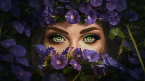 iris,purple irises,irises,dryad,violet eyes,wild iris,women's eyes,girl in flowers,swamp iris,elven flower,faerie,fae,the eyes of god,rapunzel,frame flora,faery,wisteria,algerian iris,lilacs,flora
