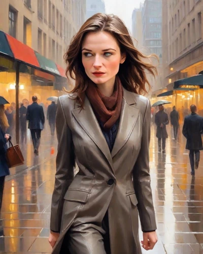 woman walking,pedestrian,girl walking away,sprint woman,a pedestrian,woman in menswear,city ​​portrait,world digital painting,businesswoman,oil painting on canvas,business woman,oil painting,woman shopping,white-collar worker,woman thinking,overcoat,bussiness woman,business girl,stock exchange broker,woman portrait,Digital Art,Impressionism