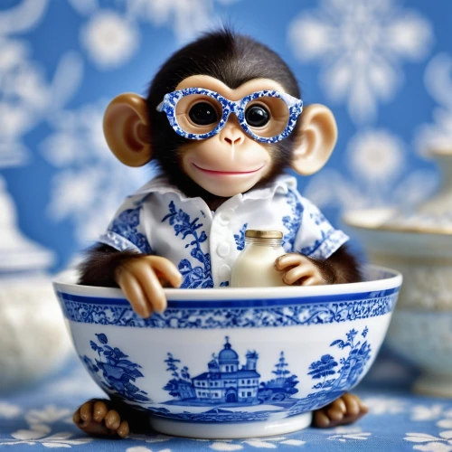 monkeys band,aquafaba,blue and white porcelain,girl with cereal bowl,chinese teacup,porcelaine,monkey,vintage china,barbary monkey,cheeky monkey,monchhichi,the monkey,chinaware,war monkey,monkey soldier,baby monkey,dishware,bale,monkey family,serveware