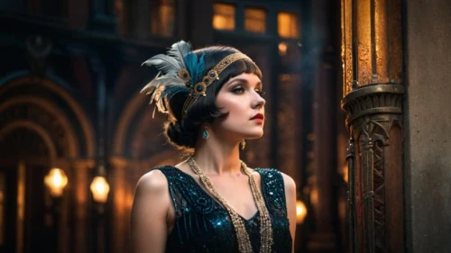 art deco woman,the carnival of venice,flapper,roaring twenties,vintage woman,roaring 20's,great gatsby,victorian lady,miss circassian,the hat of the woman,roaring twenties couple,vintage women,vintage fashion,headpiece,victorian style,twenties women,girl in a historic way,art deco,rapunzel,fashionista from the 20s