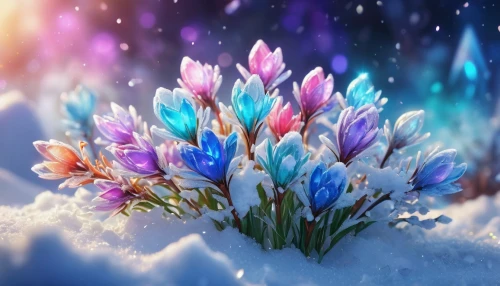 tulip on snow,flower background,floral digital background,snow crocus,winter background,splendor of flowers,snowflake background,floral background,flowers png,tulip background,colorful flowers,colorful background,hyacinths,beautiful flowers,flower illustrative,background colorful,full hd wallpaper,spring background,christmas snowy background,ice flowers,Conceptual Art,Daily,Daily 24