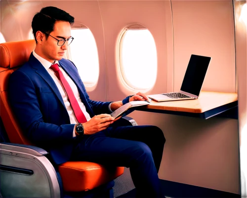 corporate jet,aircraft cabin,business jet,airplane passenger,man with a computer,flight attendant,mobile device,tablets consumer,ceo,airline travel,qantas,business angel,mobile devices,business online,in seated position,businessperson,men sitting,computer business,white-collar worker,holding ipad,Illustration,Japanese style,Japanese Style 17