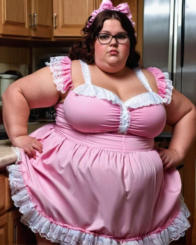plus-size model,gordita,quinceañera,housewife,maid,girl in the kitchen,domestic pig,plus-size,fatayer,crinoline,milkmaid,woman holding pie,the girl in nightie,hostess,keto,tutu,barbie,a girl in a dress,waitress,halloween costume,Photography,General,Realistic