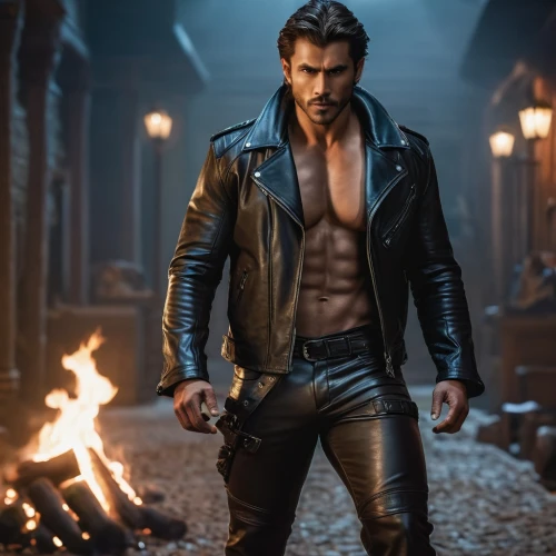 wolverine,leather,leather texture,leather jacket,male character,black leather,male model,mass,daemon,biker,action hero,bollywood,renegade,aquaman,greek god,drago milenario,spanish stallion,chest,hercules,god of thunder,Photography,General,Natural