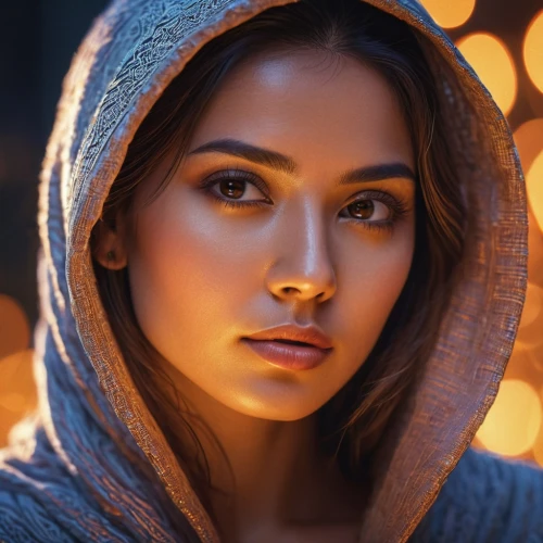 girl portrait,woman portrait,mystical portrait of a girl,young woman,portrait photography,hoodie,women's eyes,romantic portrait,indian woman,natural cosmetic,hooded,mulan,beautiful young woman,indian girl,candela,portrait photographers,native american,beautiful face,face portrait,islamic girl,Photography,General,Commercial