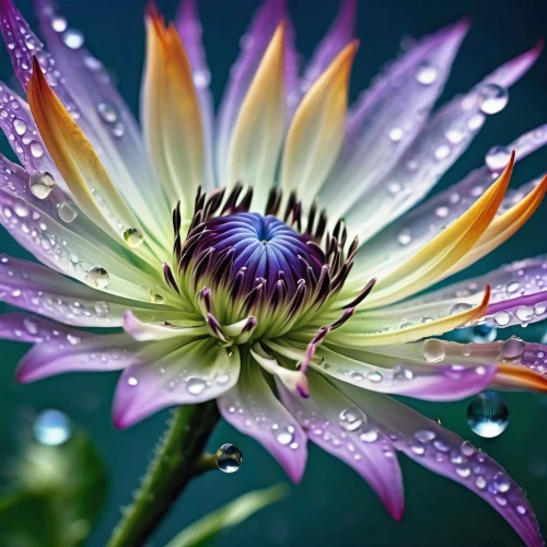 dew drops on flower,flower of water-lily,african daisy,water lily flower,water flower,south african daisy,purple chrysanthemum,osteospermum,celestial chrysanthemum,flower water,water lily,dew drops,violet chrysanthemum,chrysanthemum stars,rain lily,waterlily,beautiful flower,blue chrysanthemum,dewdrops,dew drop,Photography,General,Realistic