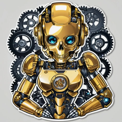 c-3po,robot icon,cybernetics,endoskeleton,vector illustration,biomechanical,vector graphic,adobe illustrator,industrial robot,mechanical,clipart sticker,bot icon,robotic,machine tool,robotics,terminator,vector design,vector graphics,mechanical engineering,steampunk,Unique,Design,Sticker