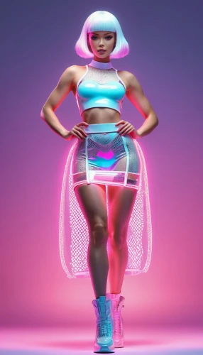 neon body painting,3d figure,3d render,futuristic,gradient mesh,hula hoop,neon light,3d model,uv,exercise ball,workout icons,muscle woman,pink vector,neon lights,neon,cinema 4d,3d,neon tea,electro,3d rendered,Unique,3D,3D Character