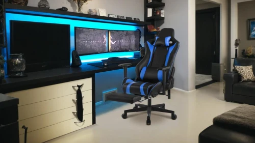 new concept arms chair,computer desk,game room,computer workstation,chair png,office chair,fractal design,computer room,modern room,lures and buy new desktop,modern decor,cable management,desk,gamer zone,pc tower,pc,little man cave,great room,modern office,interior design