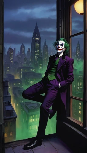 joker,riddler,banker,hotel man,deadly nightshade,would a background,gentlemanly,supervillain,de ville,dusk background,dark suit,big night city,society finch,batman,superhero background,anonymous,the suit,vendetta,without the mask,smoking man,Illustration,Retro,Retro 05