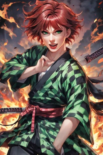 tsukemono,mukimono,fire siren,flame spirit,kenjutsu,senso-ji,fire angel,katana,akashiyaki,samurai fighter,motsunabe,fire devil,sōjutsu,samurai,kosmea,fire background,nora,horumonyaki,kimono,iaijutsu,Digital Art,Anime