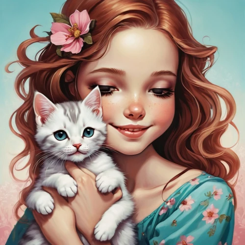 little boy and girl,romantic portrait,ginger kitten,little girl and mother,tenderness,child portrait,red tabby,kittens,cat lovers,vintage boy and girl,kitten,cute cartoon image,kids illustration,ginger cat,doll cat,little girls,two cats,fantasy portrait,boy and girl,cute cat,Illustration,Abstract Fantasy,Abstract Fantasy 10