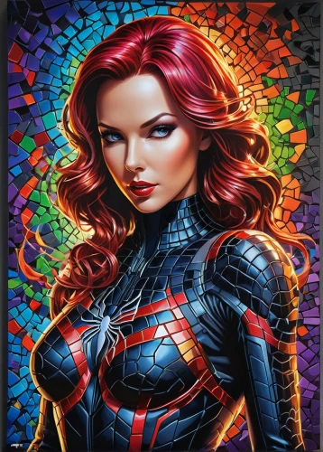 black widow,glass painting,scarlet witch,darth talon,neon body painting,marvel comics,xmen,color pencils,cool pop art,colorful foil background,jigsaw puzzle,effect pop art,comic book,starfire,bodypaint,harley,bodypainting,cg artwork,x-men,red super hero,Conceptual Art,Daily,Daily 24