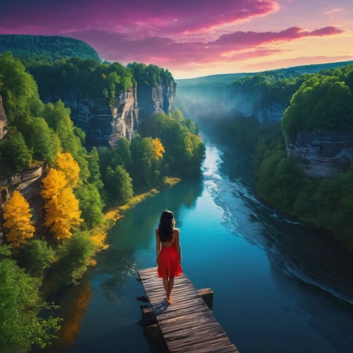 ravine red romania,beautiful landscape,landscapes beautiful,landscape background,river landscape,gorges of the danube,west virginia,danube gorge,scenic bridge,saxon switzerland,purple landscape,girl on the river,landscape red,romania,river view,background view nature,nature landscape,the natural scenery,natural scenery,fantasy picture,Photography,General,Fantasy