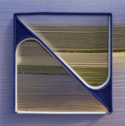 isolated product image,blue leaf frame,window screen,solar cell,thin-walled glass,fused glass,curved ribbon,solar cells,transparent material,ventilation grille,corrugated sheet,surfboard fin,kraft notebook with elastic band,paraglider wing,harp strings,light waveguide,window blind,paper-clip,slat window,pencil frame,Photography,General,Realistic