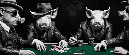 poker,poker table,poker set,dice poker,gambler,rotglühender poker,pig's trotters,mafia,blackjack,horse racing,horse race,playing cards,house of cards,poker chips,card table,gamble,play cards,playing card,suit of spades,aces,Illustration,Black and White,Black and White 11