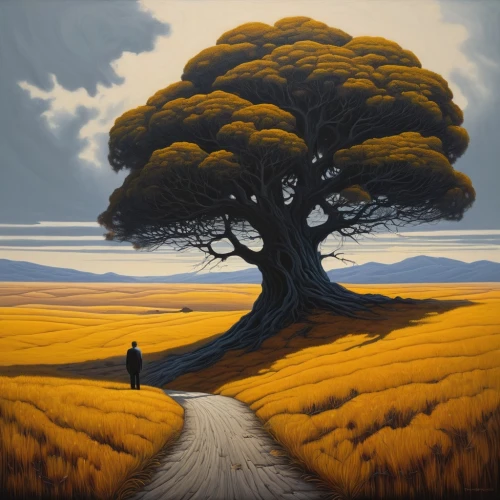 isolated tree,lone tree,james handley,andreas cross,bodhi tree,lee slattery,rural landscape,steve medlin,girl with tree,tommie crocus,yellow grass,martin fisher,orange tree,han thom,john day,high landscape,james sowerby,brown tree,lan thom,autumn landscape,Conceptual Art,Daily,Daily 02