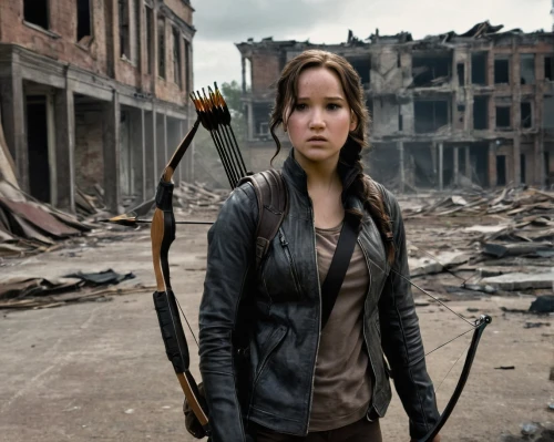 katniss,the hunger games,divergent,jennifer lawrence - female,lori,insurgent,post apocalyptic,female hollywood actress,gale,lara,huntress,destroyed city,elenor power,post-apocalypse,girl with a gun,thewalkingdead,girl with gun,strong woman,regeneration,walking dead,Illustration,Vector,Vector 02