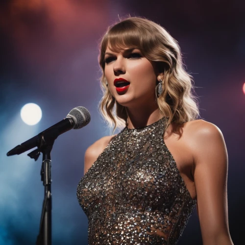 playback,earpieces,singing,wireless microphone,performing,enchanting,banner,swifts,red gown,red banner,tayberry,glittering,microphone stand,wax figures,edit icon,speech icon,red,mic,microphone,sparkly,Photography,General,Cinematic