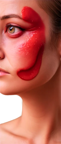 red skin,medical face mask,cosmetic,natural cosmetic,beauty mask,natural cosmetics,women's cosmetics,face mask,facemask,cosmetic products,cosmetics,woman's face,facial,blood vessel,red paint,face paint,dermatologist,cosmetics counter,woman face,clay mask,Art,Classical Oil Painting,Classical Oil Painting 41