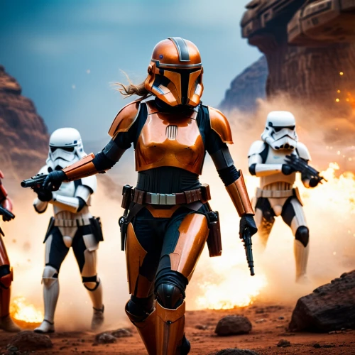storm troops,cg artwork,digital compositing,patrols,droids,force,starwars,star wars,pathfinders,collectible action figures,boba fett,guards of the canyon,orange,republic,boba,sci fi,sw,clone jesionolistny,empire,full hd wallpaper,Photography,General,Cinematic