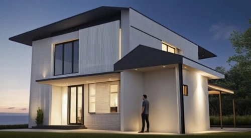 modern house,cubic house,prefabricated buildings,smart home,3d rendering,frame house,modern architecture,folding roof,smart house,inverted cottage,cube house,smarthome,heat pumps,cube stilt houses,house shape,danish house,eco-construction,thermal insulation,metal cladding,render,Photography,General,Realistic