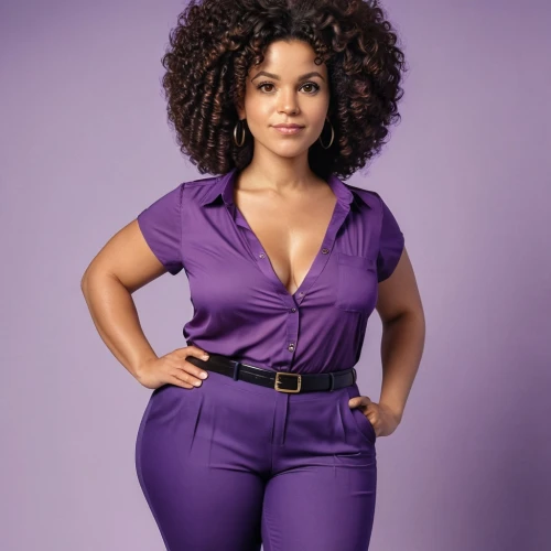 purple dress,purple,plus-size model,jumpsuit,purple background,mauve,rich purple,la violetta,pantsuit,purple and gold,plus-size,purple skin,purple rizantém,african american woman,one-piece garment,afroamerican,plus-sized,viola,diet icon,bodysuit