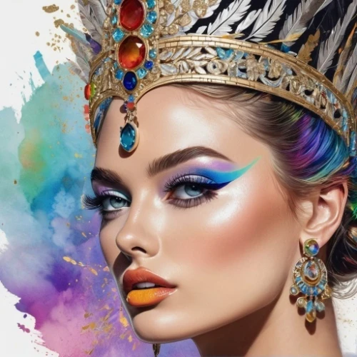 queen crown,expocosmetics,women's cosmetics,beauty face skin,crown render,makeup artist,crowned,cleopatra,golden crown,princess crown,gold crown,vintage makeup,headdress,unicorn crown,boho art,cosmetics,royal crown,neon makeup,feather headdress,masquerade