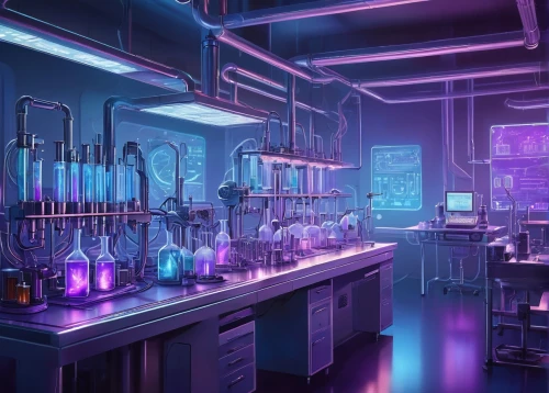 laboratory,chemical laboratory,lab,laboratory information,chemist,pharmacy,laboratory equipment,formula lab,reagents,researcher,biotechnology research institute,neon drinks,laboratory oven,sci fiction illustration,science education,scientist,sci fi surgery room,neon light drinks,research station,scientific instrument,Illustration,Japanese style,Japanese Style 06