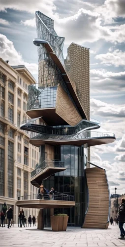 crooked house,cube stilt houses,futuristic architecture,cubic house,futuristic art museum,modern architecture,jewelry（architecture）,elbphilharmonie,architecture,guggenheim museum,beautiful buildings,arhitecture,glass building,kirrarchitecture,steel sculpture,french building,wooden construction,stalin skyscraper,architect,architectural