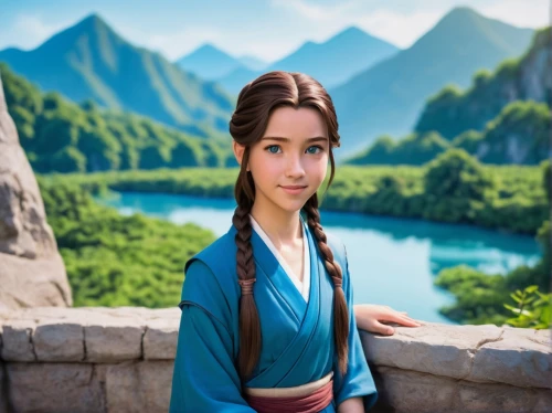 mulan,chinese background,aladha,disney character,jasmine,shanghai disney,yunnan,korean folk village,japanese background,aladin,hanbok,jasmine blossom,landscape background,dragon li,princess anna,asia,baozi,inner mongolian beauty,asian woman,xiaochi,Art,Classical Oil Painting,Classical Oil Painting 05