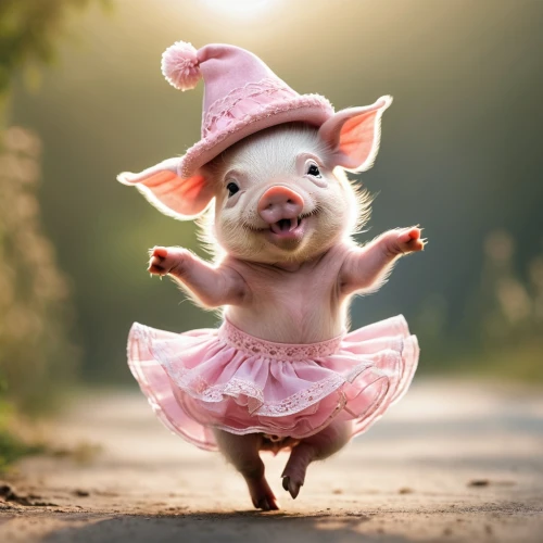 animals play dress-up,kawaii pig,mini pig,piglet,little girl ballet,little ballerina,pig,suckling pig,teacup pigs,ballet tutu,little girl in pink dress,babi panggang,lucky pig,ballerina girl,wool pig,ballet dancer,piglet barn,piggy,little girl twirling,piglets,Photography,General,Natural