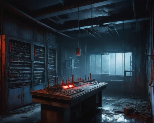 chemical laboratory,abandoned room,cold room,laboratory oven,the server room,the morgue,laboratory,dark cabinetry,sci fi surgery room,empty factory,play escape game live and win,barebone computer,workbench,live escape game,cosmetics counter,engine room,penumbra,computer room,chemical plant,a dark room,Illustration,Japanese style,Japanese Style 10