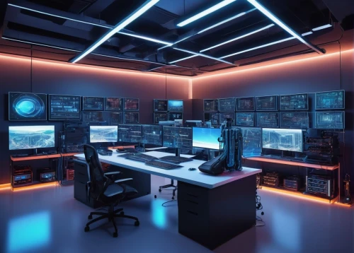 computer room,the server room,control center,control desk,blur office background,computer workstation,modern office,working space,computer desk,monitor wall,sci fi surgery room,creative office,neon human resources,cinema 4d,visual effect lighting,fractal design,ufo interior,secretary desk,game room,office automation,Conceptual Art,Fantasy,Fantasy 03