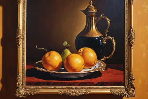 tea still life with melon,still-life,still life,still life with onions,oil lamp,oranges,summer still-life,still life elegant,tangerines,fruit bowl,oil painting,bellini,oranges half,orange tree,orange trumpet,barbary fig,kumquat,golden apple,golden candlestick,autumn still life,Conceptual Art,Oil color,Oil Color 14