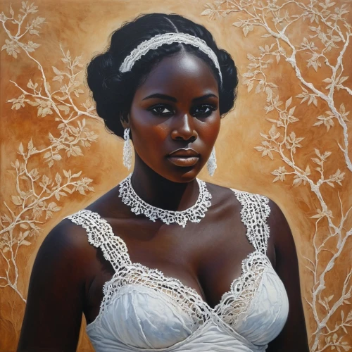 african american woman,african woman,oil painting on canvas,oil on canvas,oil painting,young woman,beautiful african american women,tiana,woman portrait,maria bayo,portrait of a girl,black woman,linden blossom,portrait of a woman,afro-american,nigeria woman,afro american girls,young lady,girl portrait,mary-gold,Illustration,Paper based,Paper Based 15