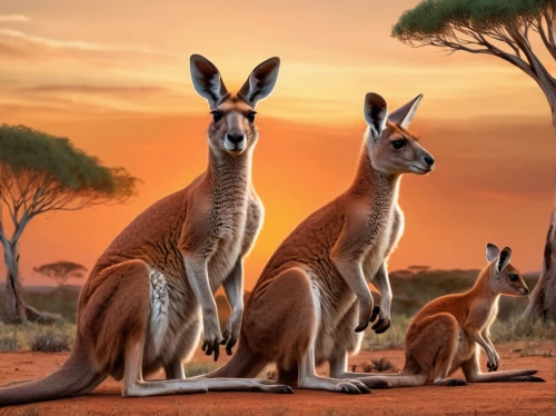kangaroos,kangaroo mob,australian wildlife,red kangaroo,macropodidae,eastern grey kangaroo,kangaroo,macropus rufogriseus,wallabies,macropus giganteus,australia,cangaroo,australopitico,australia aud,kangaroo with cub,marsupial,bennetts wallaby,wallaby,rednecked wallaby,madagascar,Illustration,Realistic Fantasy,Realistic Fantasy 01