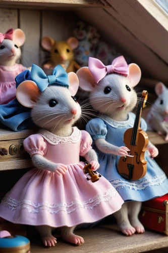 musical rodent,white footed mice,mice,vintage mice,rodents,rat na,ratatouille,year of the rat,animals play dress-up,rataplan,rats,baby rats,orchesta,orchestra,whimsical animals,symphony orchestra,violinists,philharmonic orchestra,mousetrap,disneyland park,Photography,General,Natural