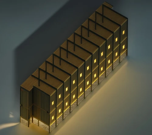 wall lamp,wooden mockup,3d render,wall light,3d model,penumbra,gold bar shop,3d rendering,cinema 4d,gold wall,isometric,render,facade lantern,light box,3d mockup,cubic house,block balcony,crown render,model house,container,Photography,General,Realistic