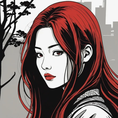 red-haired,clary,songpyeon,scarlet witch,chidori is the cherry blossoms,red hood,red lantern,red riding hood,choi kwang-do,mari makinami,korean drama,comic style,redhair,yulan magnolia,red hair,japanese woman,red head,daegeum,yeonsan hong,little red riding hood,Illustration,Vector,Vector 11