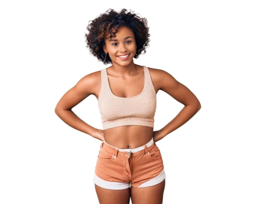 crop top,women's clothing,active shorts,tiana,girl on a white background,women's health,female model,workout items,abs,active pants,sports bra,cycling shorts,diet icon,fir tops,trampolining--equipment and supplies,stomach,caramel,bermuda shorts,navel,aerobic exercise,Illustration,Realistic Fantasy,Realistic Fantasy 15