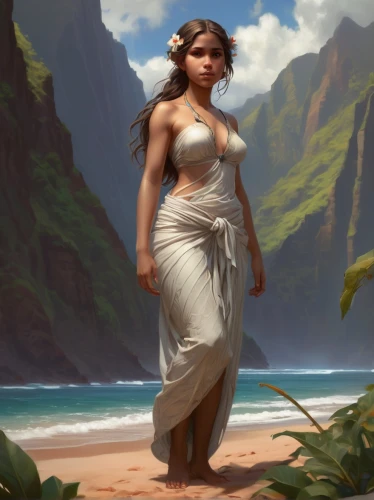 polynesian girl,moana,hula,polynesian,girl on the dune,maui,kalua,aloha,rapanui,molokai,luau,beach scenery,fantasy portrait,jaya,polynesia,kauai,napali,tahiti,beach background,mai tai,Conceptual Art,Fantasy,Fantasy 01