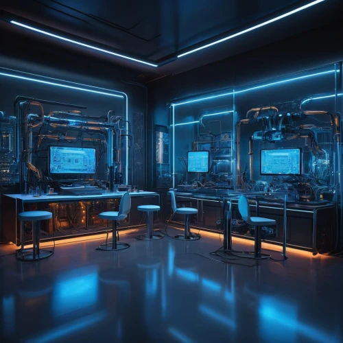 sci fi surgery room,computer room,the server room,ufo interior,visual effect lighting,cinema 4d,nightclub,data center,neon human resources,modern office,laboratory,game room,control center,engine room,blue room,computer workstation,3d render,working space,3d rendering,television studio,Conceptual Art,Fantasy,Fantasy 13