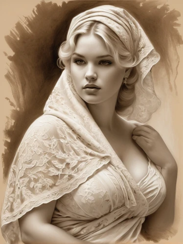 sepia,vintage female portrait,fantasy portrait,vintage woman,white lady,girl with cloth,girl in cloth,vintage drawing,pencil drawings,world digital painting,ancient egyptian girl,mucha,blonde woman,fantasy art,mystical portrait of a girl,victorian lady,aphrodite,vintage girl,art deco woman,jessamine,Illustration,Black and White,Black and White 26