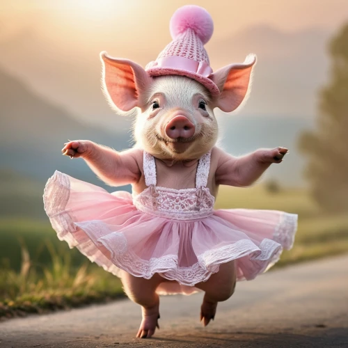 animals play dress-up,little girl ballet,kawaii pig,little ballerina,ballet tutu,mini pig,piglet,ballerina girl,teacup pigs,little girl in pink dress,ballet dancer,suckling pig,pig,domestic pig,girl ballet,circus animal,pirouette,lucky pig,ballerina,pot-bellied pig,Photography,General,Natural