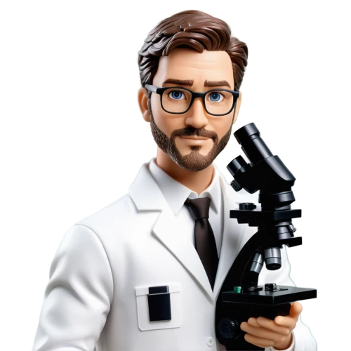 cartoon doctor,biologist,pathologist,microbiologist,scientist,theoretician physician,veterinarian,doctor,microscope,ophthalmologist,double head microscope,dr,medic,medical illustration,researcher,physician,professor,consultant,pharmacist,optometry,Unique,3D,Garage Kits